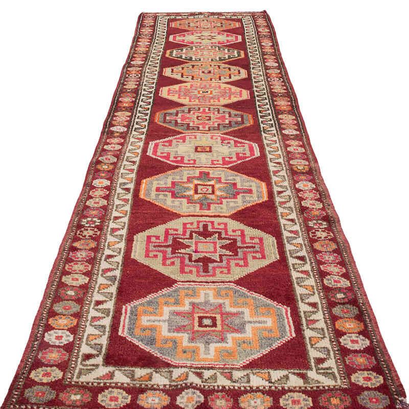 Alfombra Vintage de pasillo - 90 cm x 337 cm - K0077041
