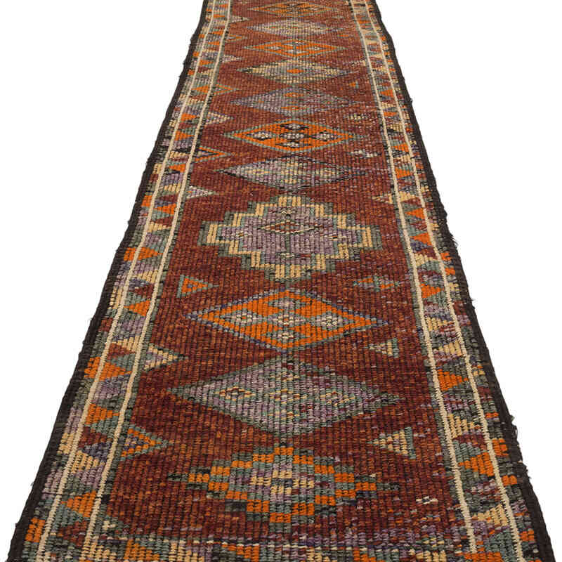 Vintage Tribal Runner Rug - 2' 9" x 12' 6" (33" x 150") - K0077042