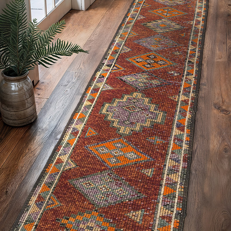 Vintage Tribal Runner Rug - 2' 9" x 12' 6" (33" x 150") - K0077042