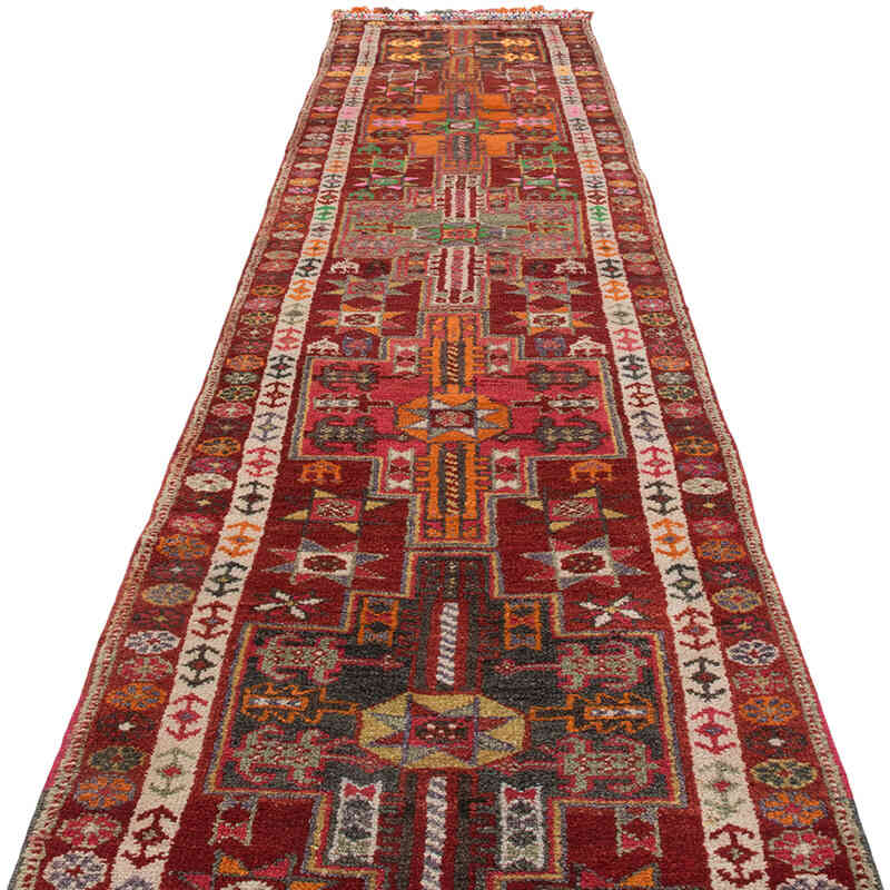 Vintage Tribal Runner Rug - 2' 10" x 12' 4" (34" x 148") - K0077045