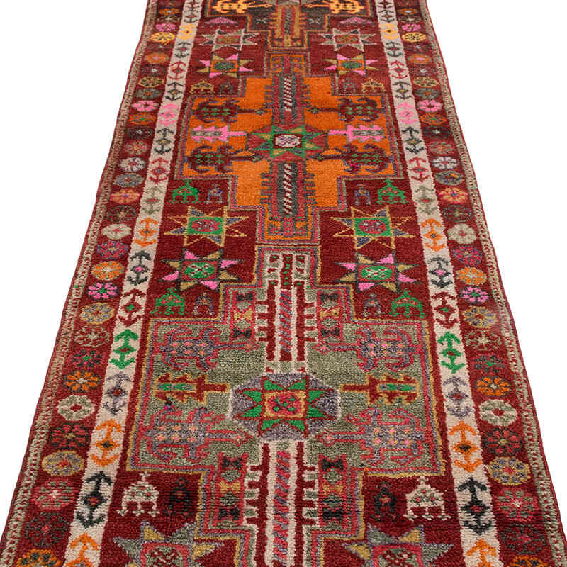 Vintage Tribal Runner Rug - 2' 10" x 12' 4" (34" x 148") - K0077045