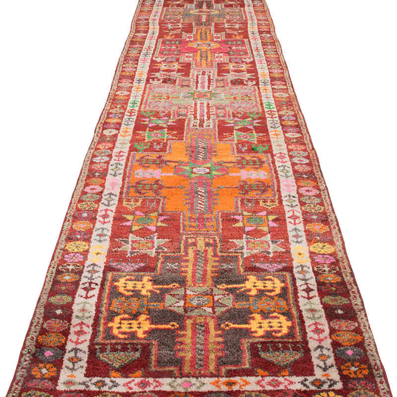 Vintage Tribal Runner Rug - 2' 10" x 12' 4" (34" x 148") - K0077045