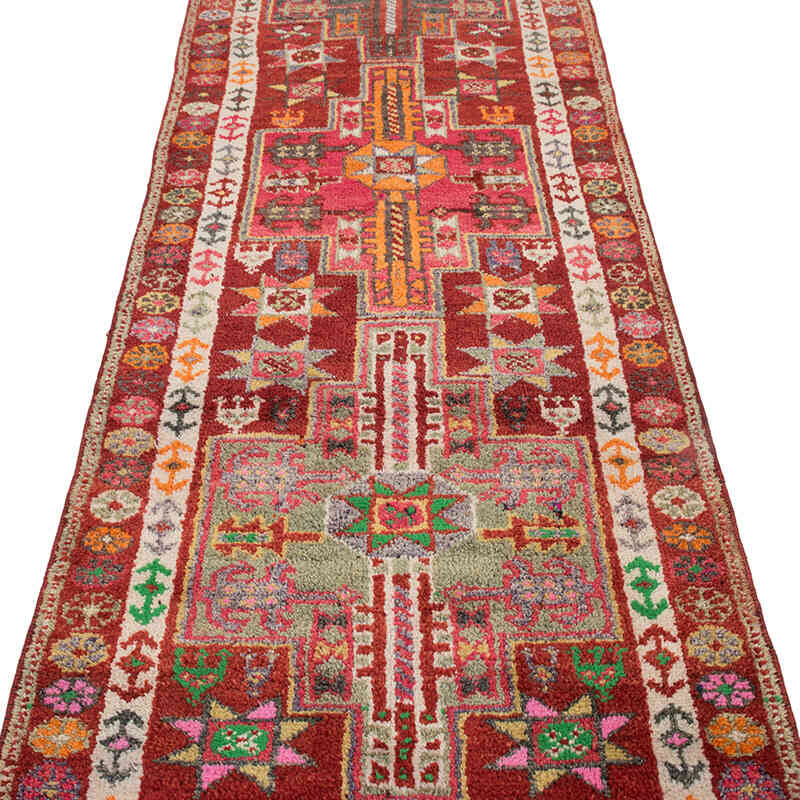 Vintage Tribal Runner Rug - 2' 10" x 12' 4" (34" x 148") - K0077045