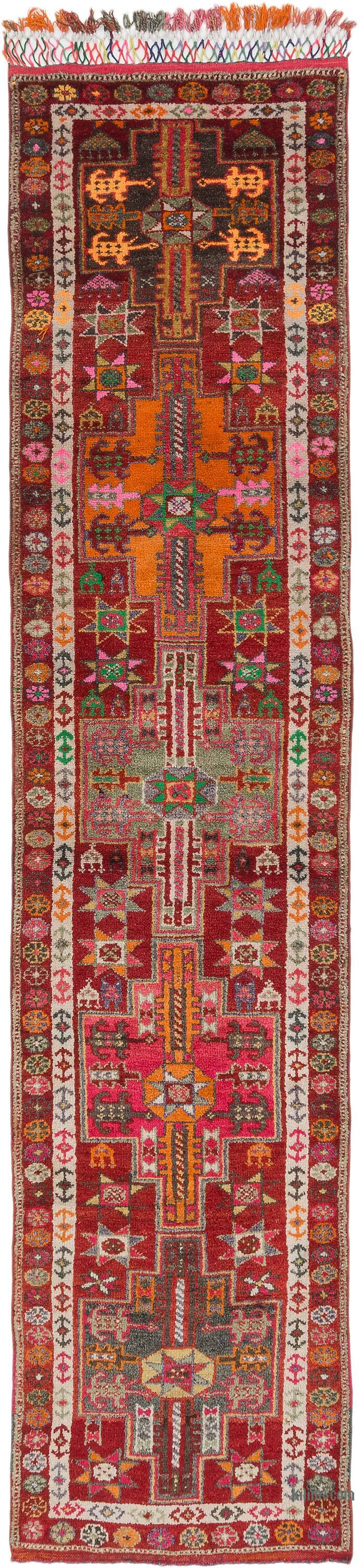 Vintage Tribal Runner Rug - 2' 10" x 12' 4" (34" x 148") - K0077045