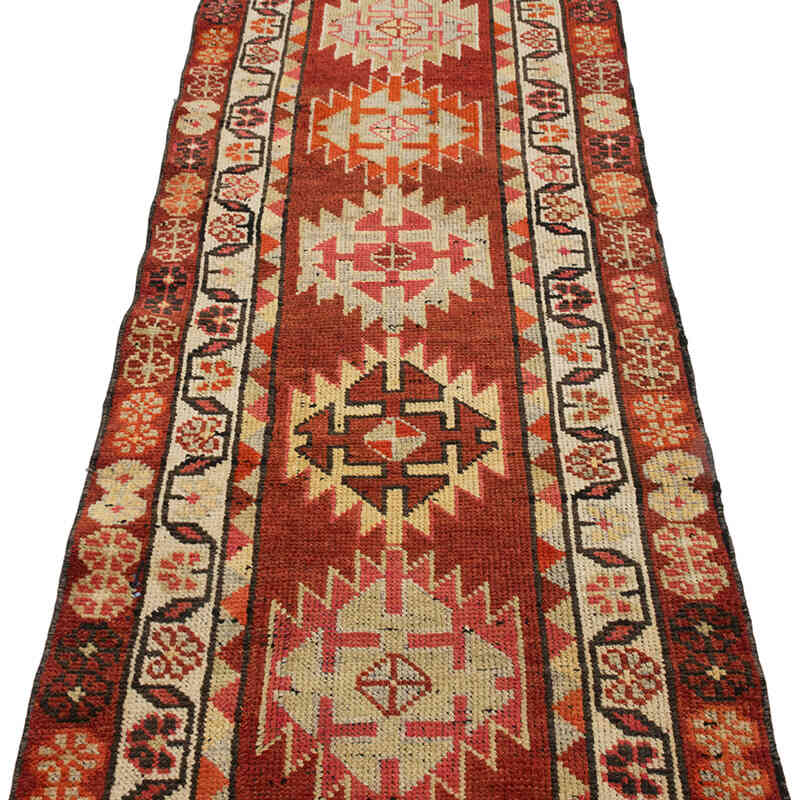 Alfombra Vintage de pasillo - 74 cm x 393 cm - K0077048