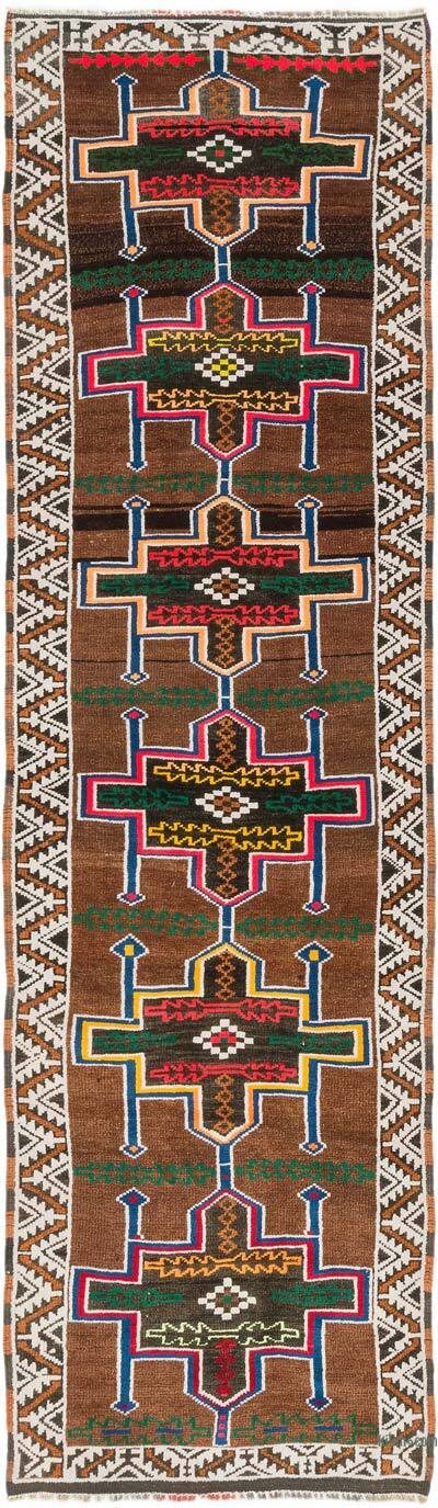 Vintage Tribal Runner Rug - 3' 1" x 10' 8" (37" x 128")