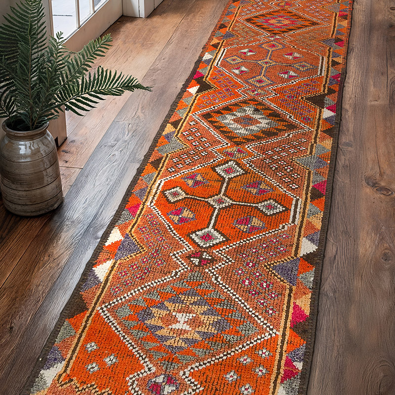 Vintage Anadolu Yolluk - 88 cm x 407 cm - K0077053