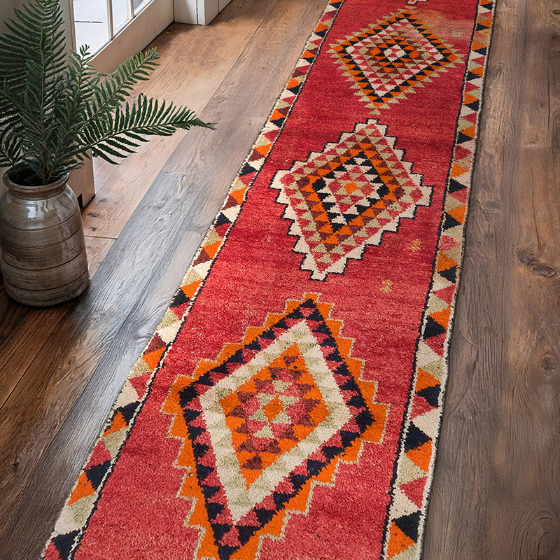 Alfombra Vintage de pasillo - 78 cm x 400 cm - K0077056