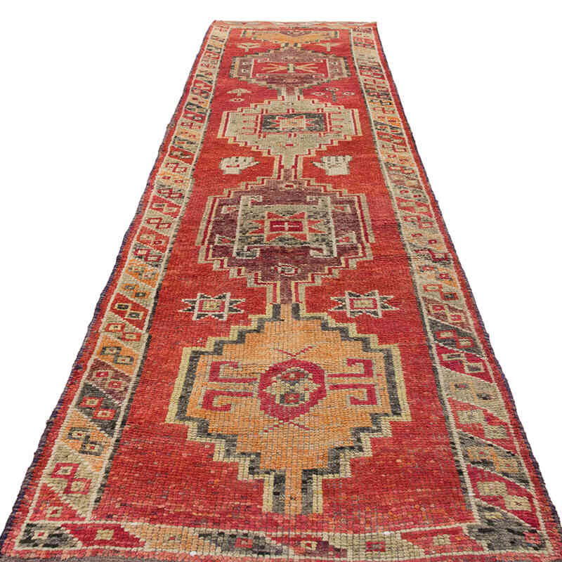 Vintage Tribal Runner Rug - 3' 2" x 12' 8" (38" x 152") - K0077061