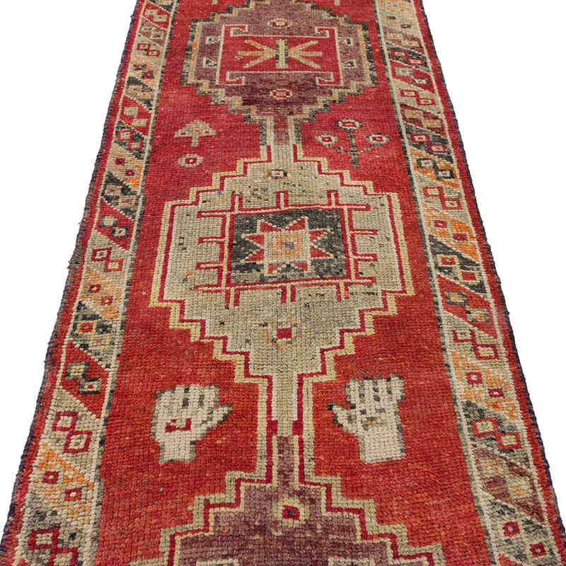 Vintage Tribal Runner Rug - 3' 2" x 12' 8" (38" x 152") - K0077061