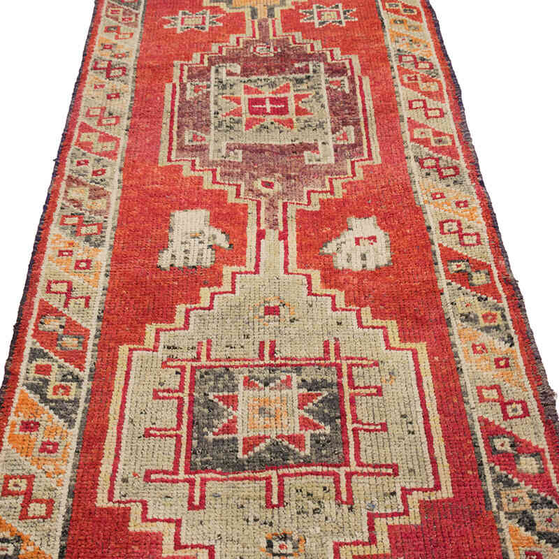 Vintage Tribal Runner Rug - 3' 2" x 12' 8" (38" x 152") - K0077061