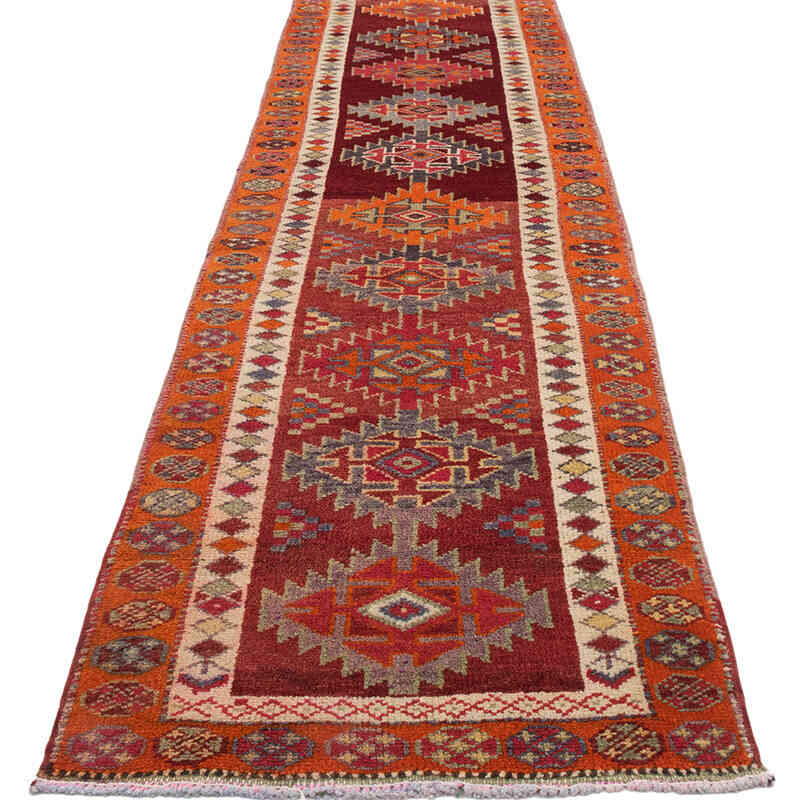 Vintage Tribal Runner Rug - 2' 8" x 10' 6" (32" x 126") - K0077065