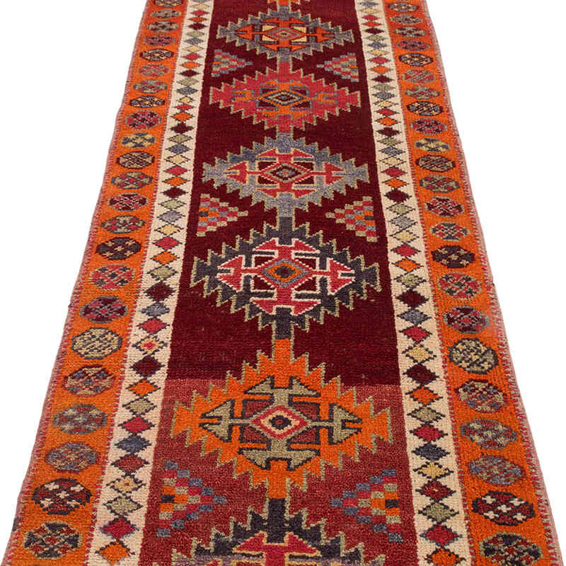 Vintage Tribal Runner Rug - 2' 8" x 10' 6" (32" x 126") - K0077065