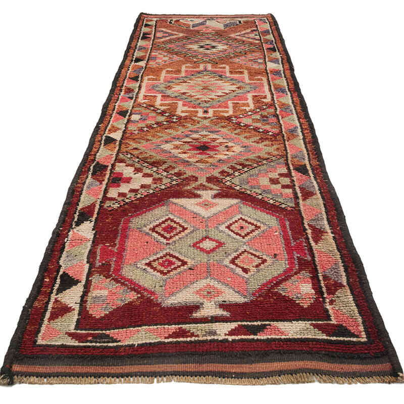 Vintage Tribal Runner Rug - 3' 1" x 11' 6" (37" x 138") - K0077066