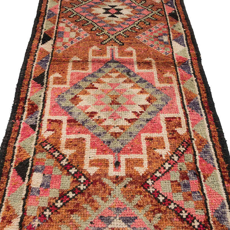 Vintage Tribal Runner Rug - 3' 1" x 11' 6" (37" x 138") - K0077066