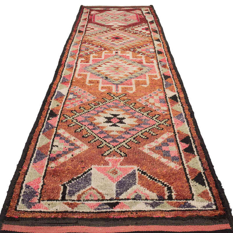 Vintage Tribal Runner Rug - 3' 1" x 11' 6" (37" x 138") - K0077066