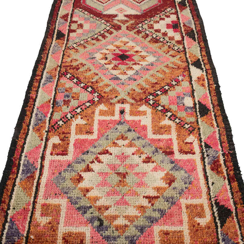 Vintage Tribal Runner Rug - 3' 1" x 11' 6" (37" x 138") - K0077066