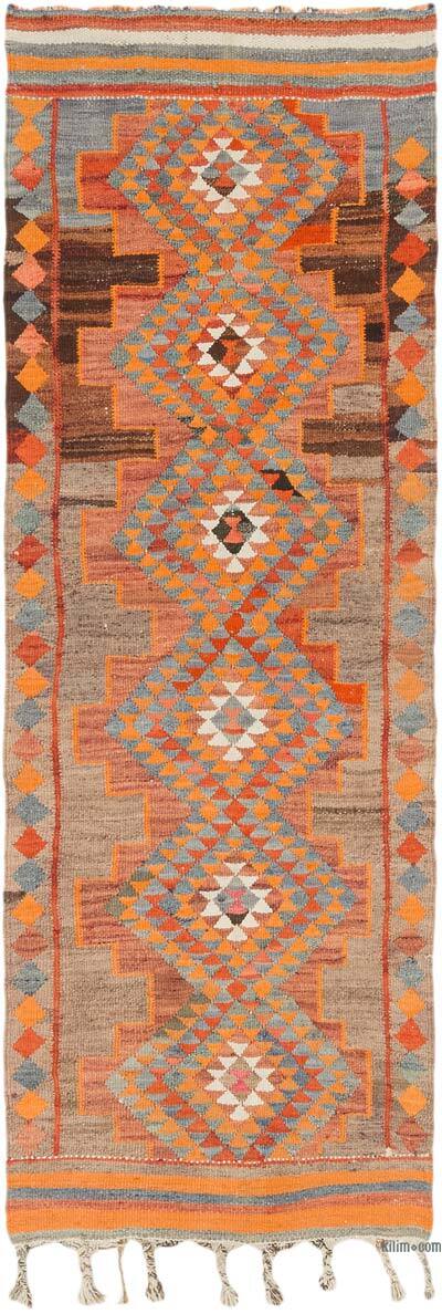 Vintage Tribal Kilim Runner - 2' 8" x 7' 10" (32" x 94")