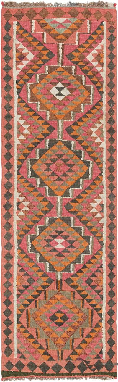 Vintage Tribal Kilim Runner - 3' 2" x 10' 1" (38" x 121")
