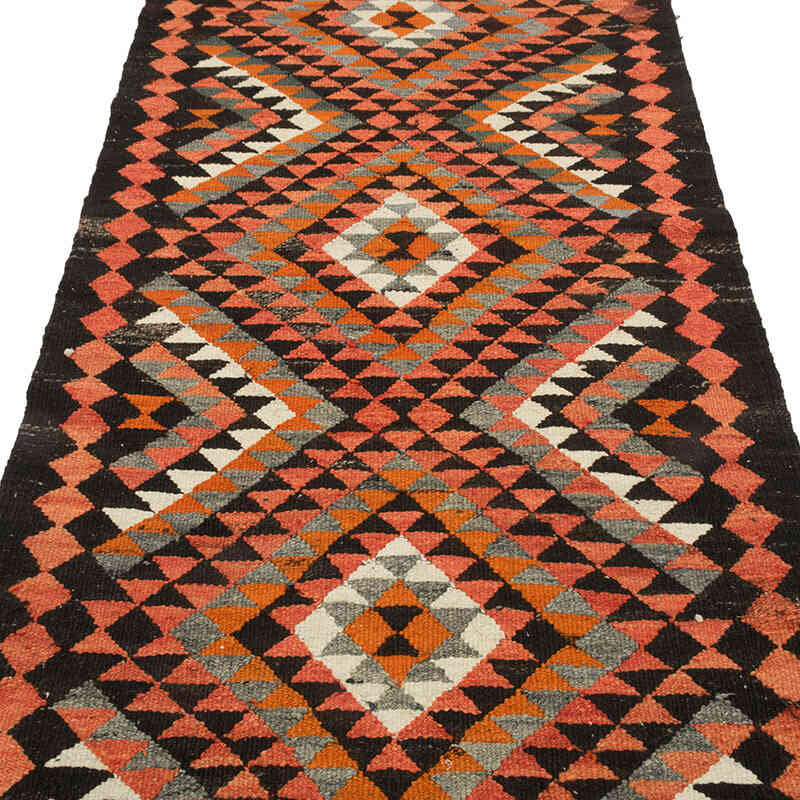 Vintage Tribal Kilim Runner - 3' 1" x 10' 8" (37" x 128") - K0077075