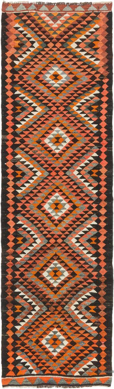 Vintage Tribal Kilim Runner - 3' 1" x 10' 8" (37" x 128")
