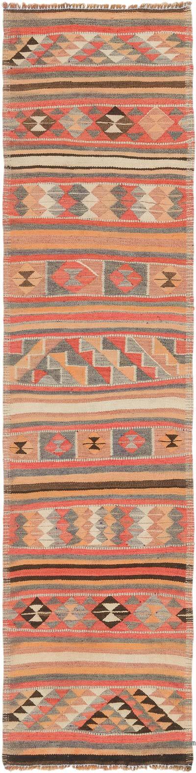 Vintage Tribal Kilim Runner - 2' 10" x 11' 5" (34" x 137")