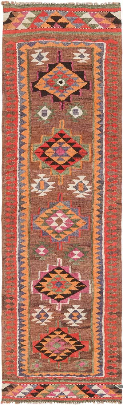 Vintage Tribal Kilim Runner - 2' 11" x 9' 7" (35" x 115")