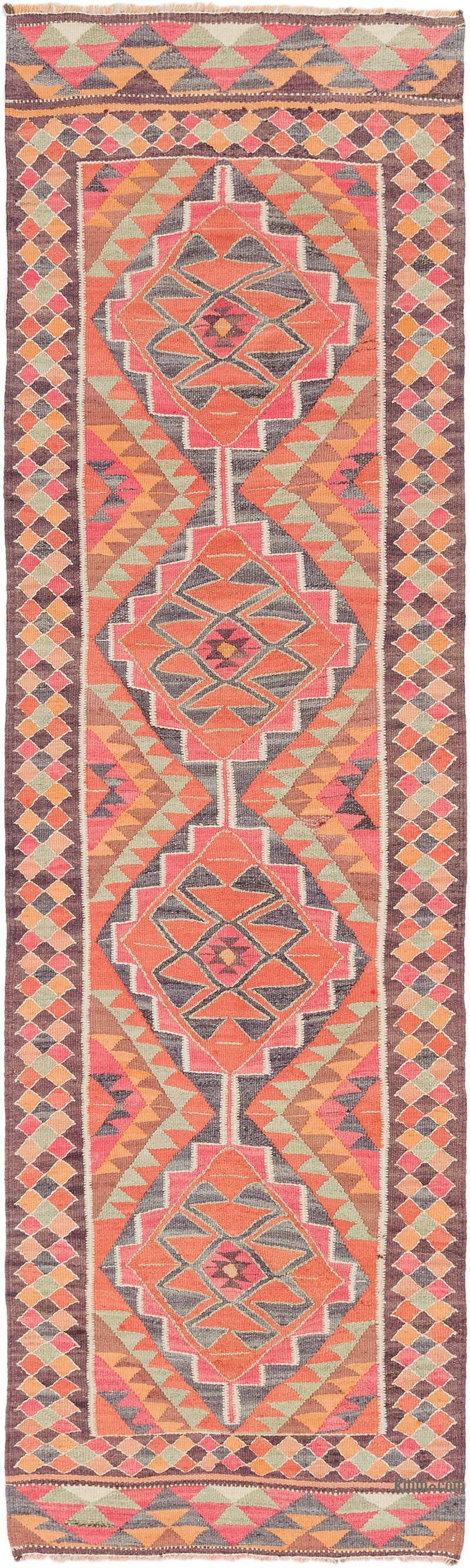 Vintage Tribal Kilim Runner - 3' 1" x 10' 6" (37" x 126") - K0077085
