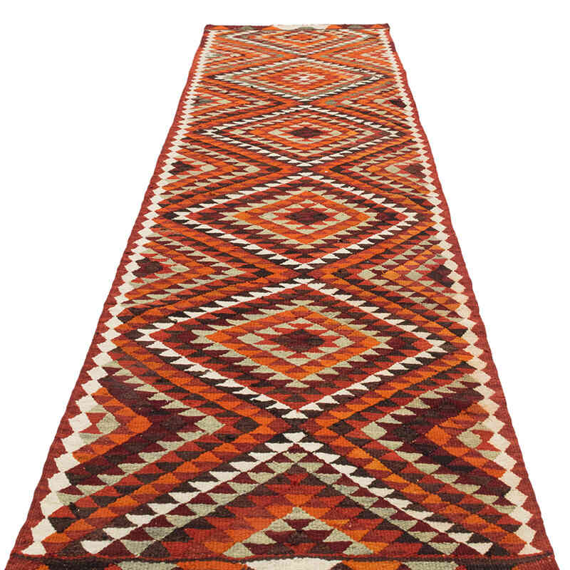 Vintage Tribal Kilim Runner - 2' 11" x 10' 2" (35" x 122") - K0077087