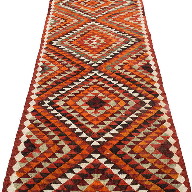 Vintage Tribal Kilim Runner - 2' 11" x 10' 2" (35" x 122") - K0077087