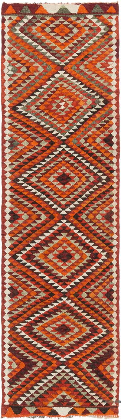 Vintage Anadolu Kilim Yolluk - 88 cm x 310 cm