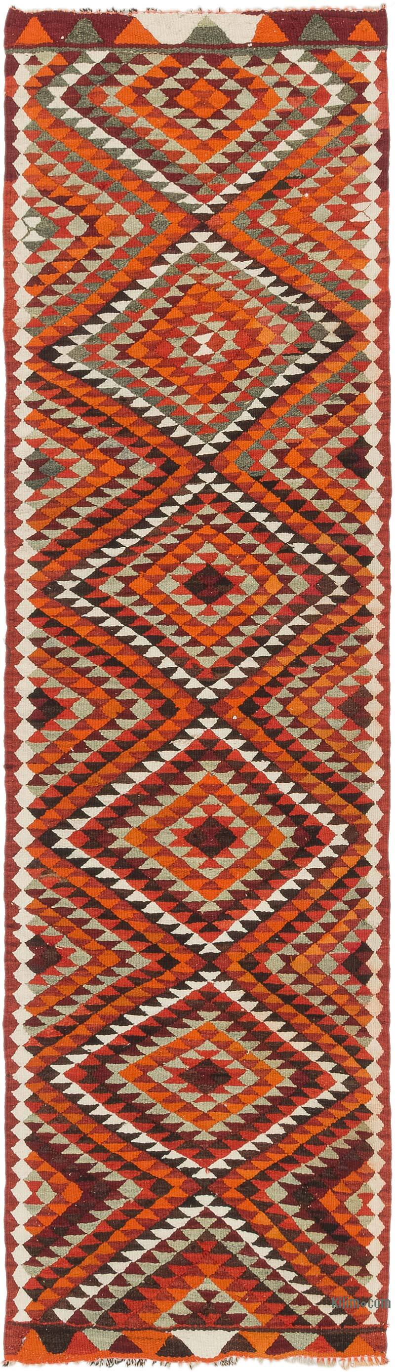 Vintage Tribal Kilim Runner - 2' 11" x 10' 2" (35" x 122") - K0077087
