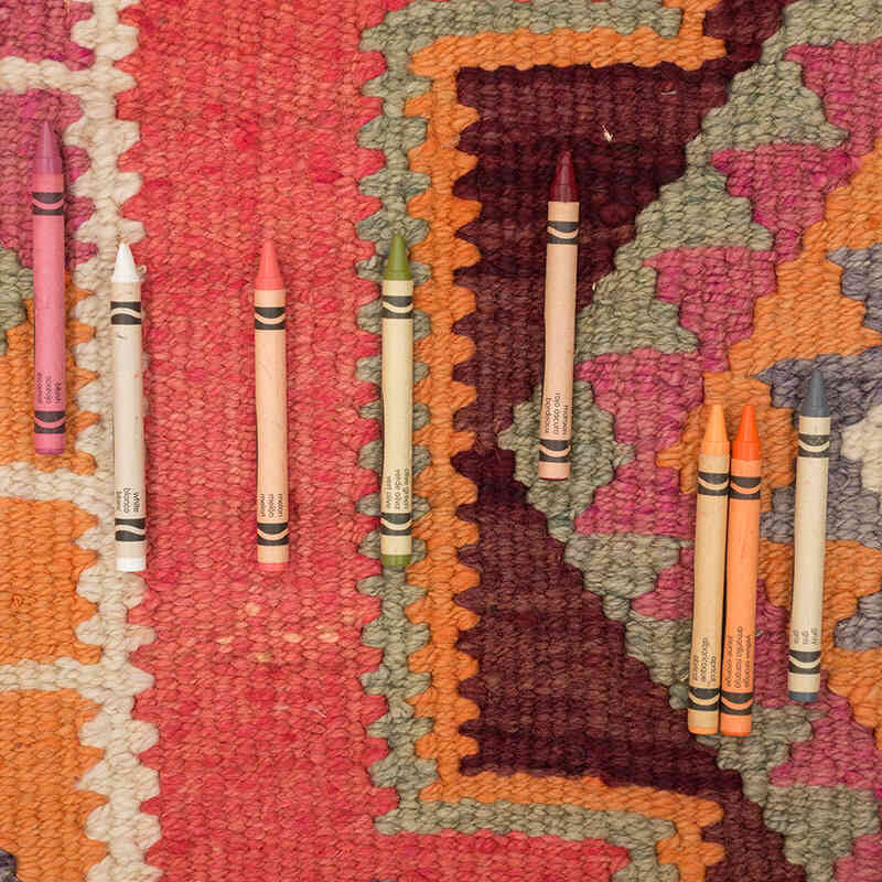 Alfombra Kilim Tribal Vintage - 98 cm x 302 cm - K0077088