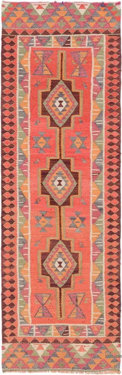 Vintage Tribal Kilim Runner - 3' 3" x 9' 11" (39" x 119")
