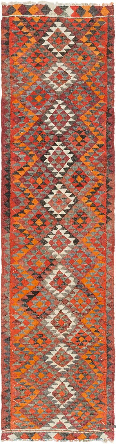 Vintage Tribal Kilim Runner - 2' 9" x 10' 6" (33" x 126")