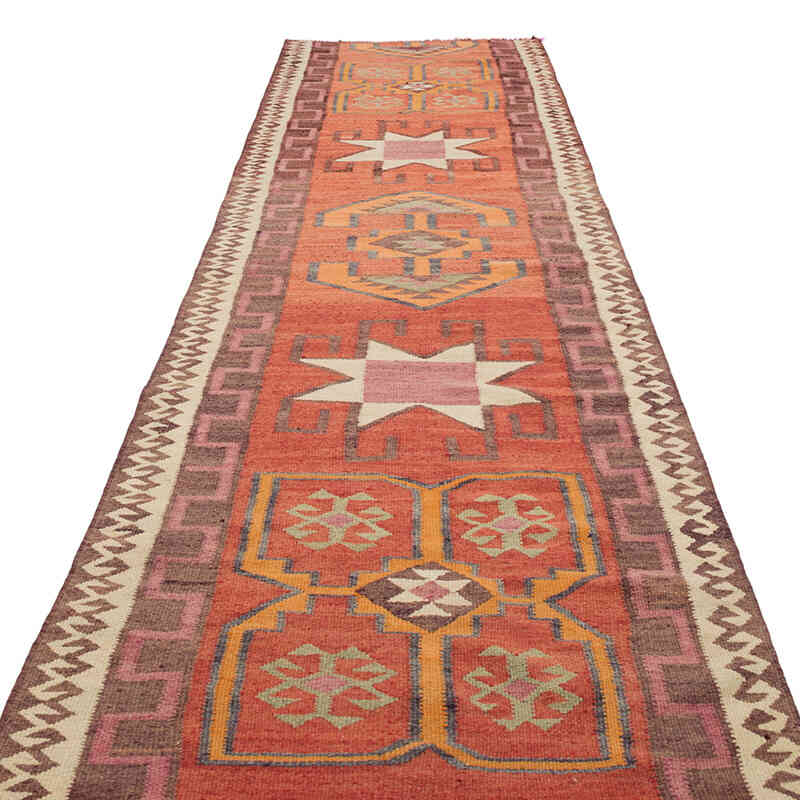 Alfombra Kilim Tribal Vintage - 100 cm x 356 cm - K0077096