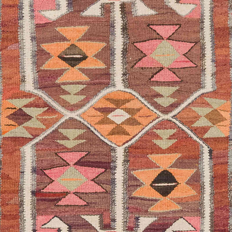 Vintage Tribal Kilim Runner - 3' 1" x 10' 8" (37" x 128") - K0077098