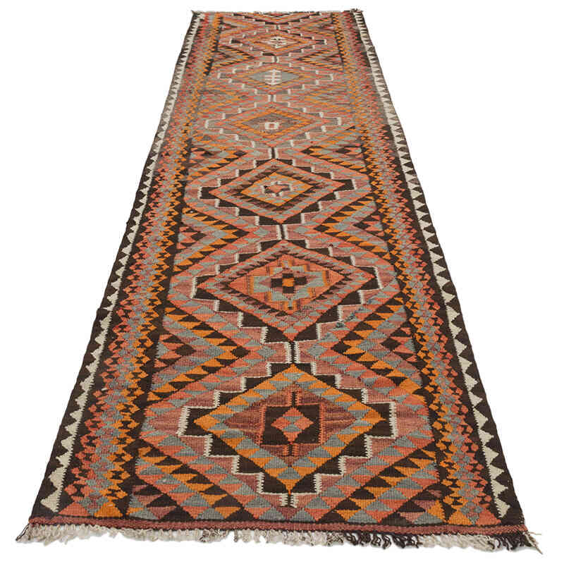 Vintage Tribal Kilim Runner - 2' 9" x 10' 10" (33" x 130") - K0077100