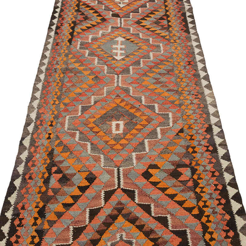 Vintage Tribal Kilim Runner - 2' 9" x 10' 10" (33" x 130") - K0077100