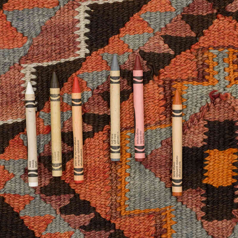 Vintage Tribal Kilim Runner - 2' 9" x 10' 10" (33" x 130") - K0077100