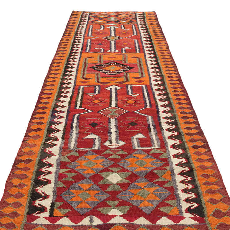 Vintage Tribal Kilim Runner - 3' 3" x 10' 5" (39" x 125") - K0077102