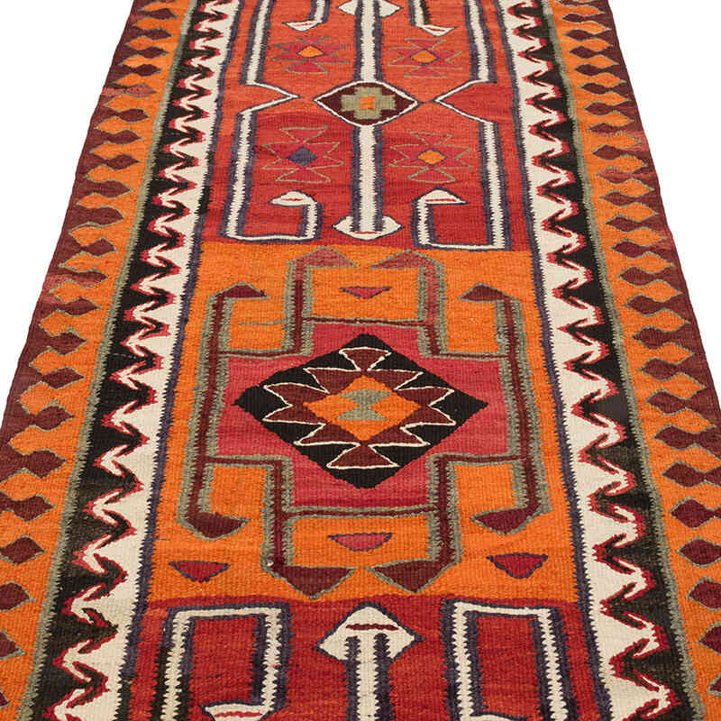 Vintage Tribal Kilim Runner - 3' 3" x 10' 5" (39" x 125") - K0077102