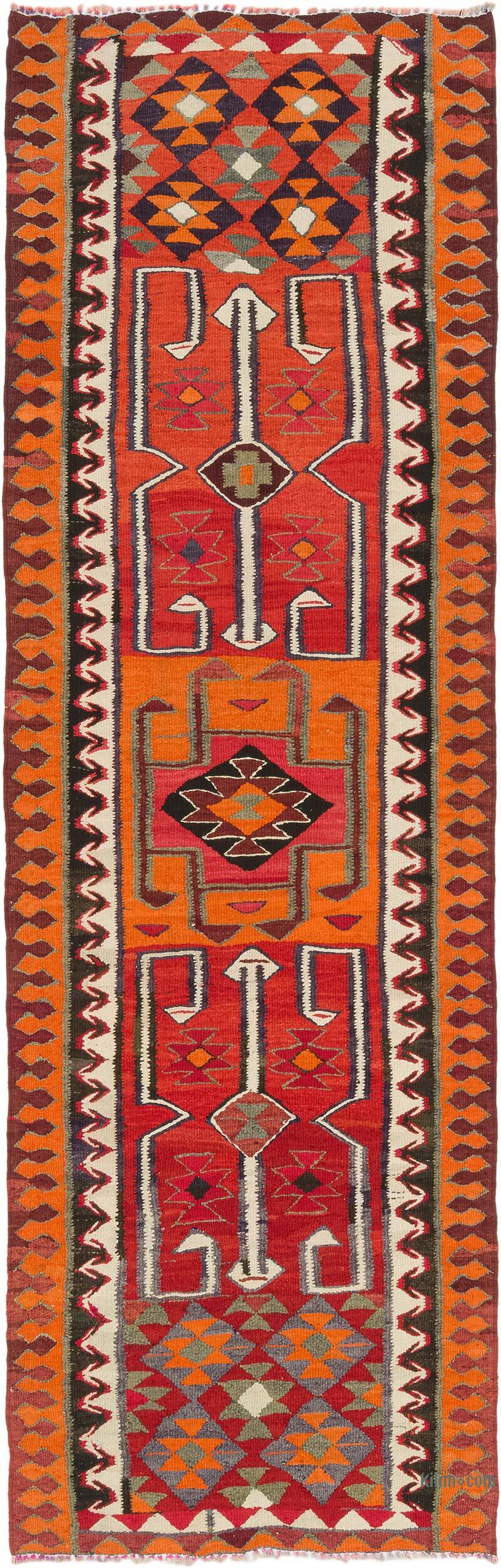 Vintage Tribal Kilim Runner - 3' 3" x 10' 5" (39" x 125") - K0077102