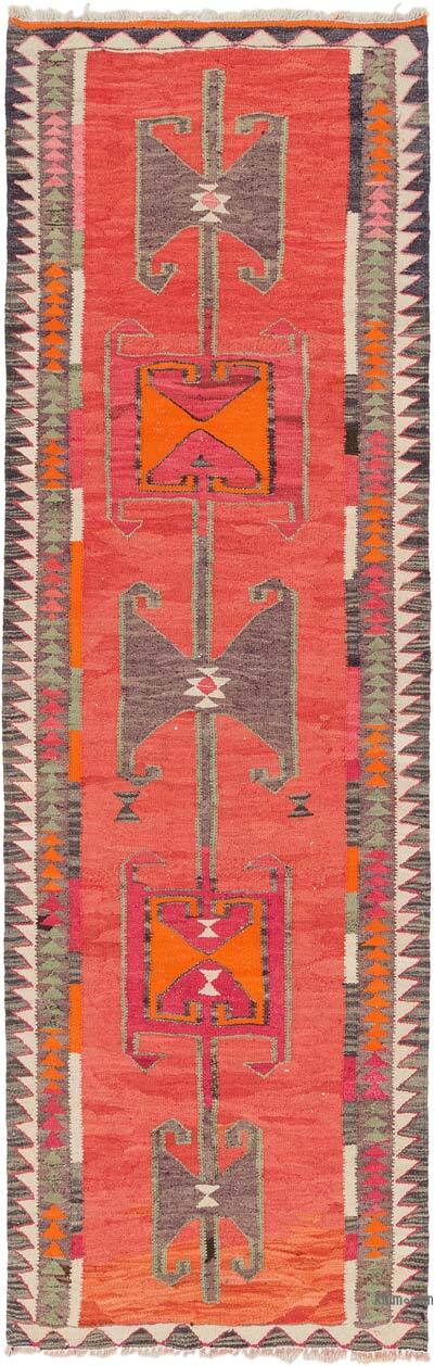 Vintage Tribal Kilim Runner - 3' 4" x 10'  (40" x 120")