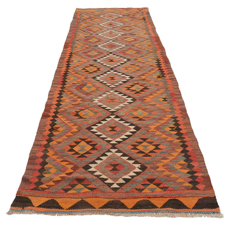Vintage Tribal Kilim Runner - 2' 10" x 10' 6" (34" x 126") - K0077105
