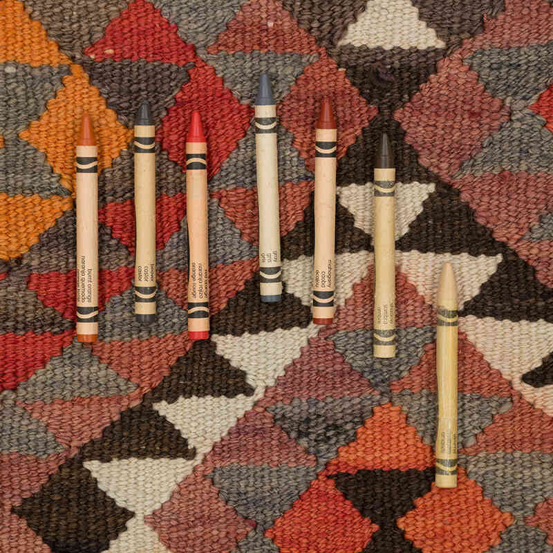 Vintage Tribal Kilim Runner - 2' 10" x 10' 6" (34" x 126") - K0077105