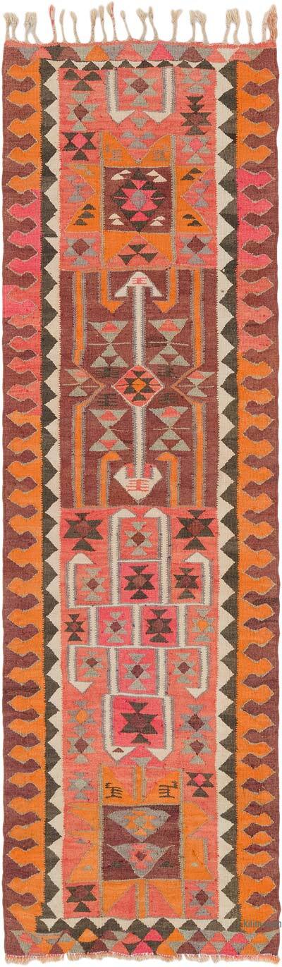 Vintage Tribal Kilim Runner - 3' 2" x 10' 3" (38" x 123")
