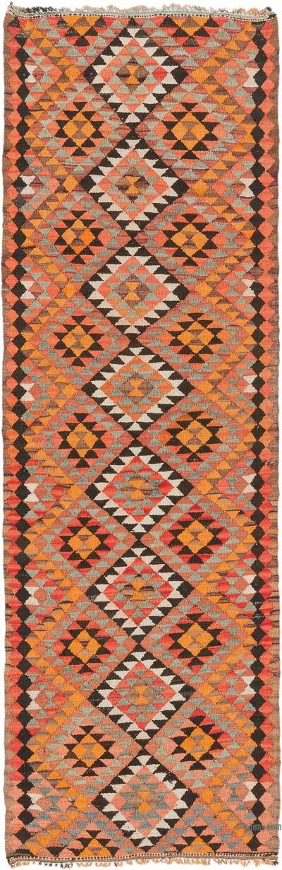 Vintage Tribal Kilim Runner - 3' 2" x 9' 9" (38" x 117")