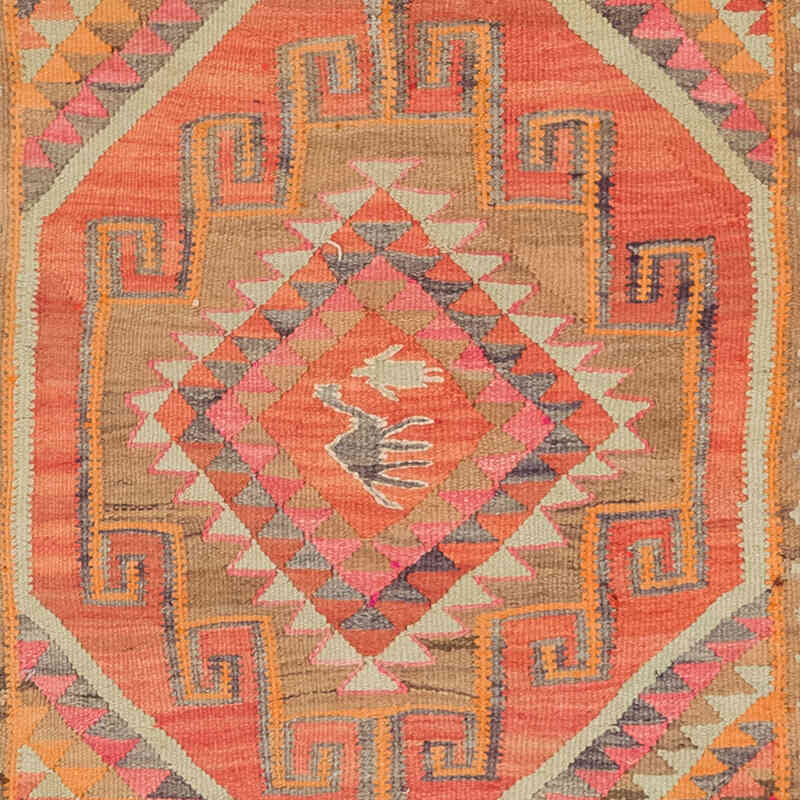 Vintage Tribal Kilim Runner - 3' 5" x 12' 2" (41" x 146") - K0077111