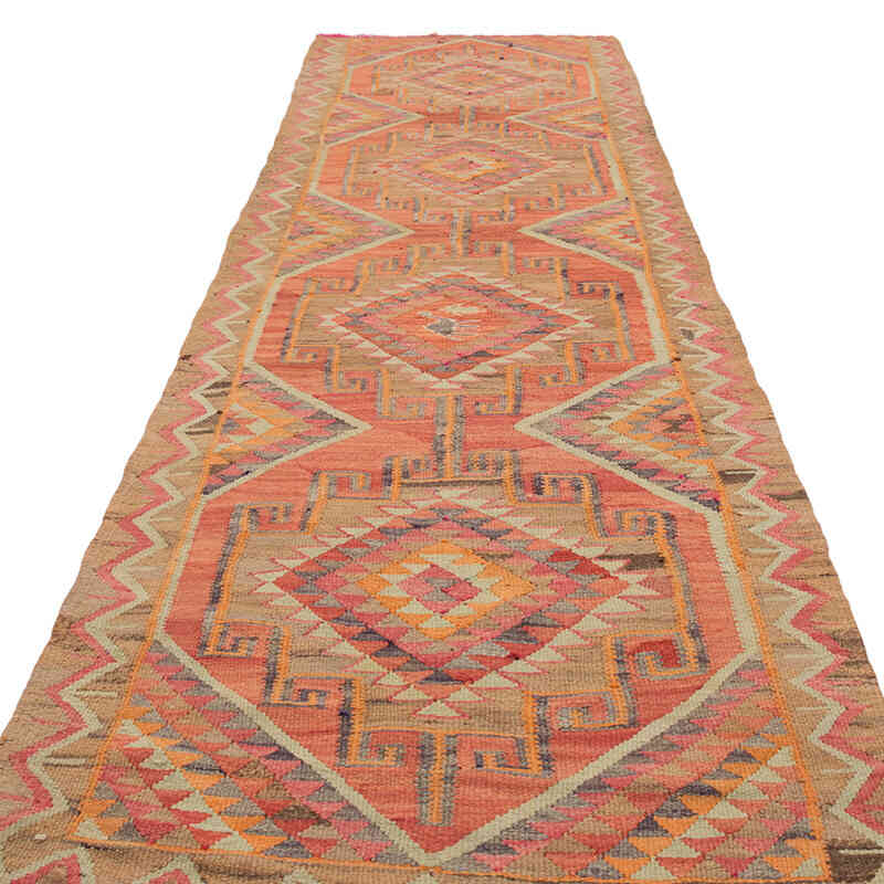 Vintage Tribal Kilim Runner - 3' 5" x 12' 2" (41" x 146") - K0077111